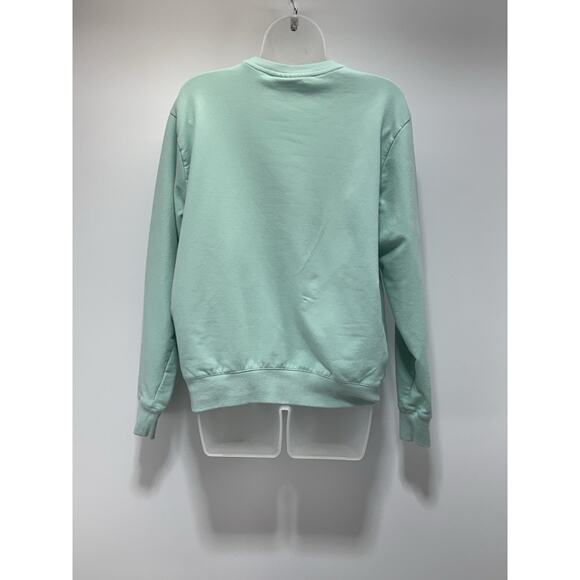 Fila Sweatshirt Green Pockets Active Cotton Crew Neck Women’s Size Large - Picture 2 of 6